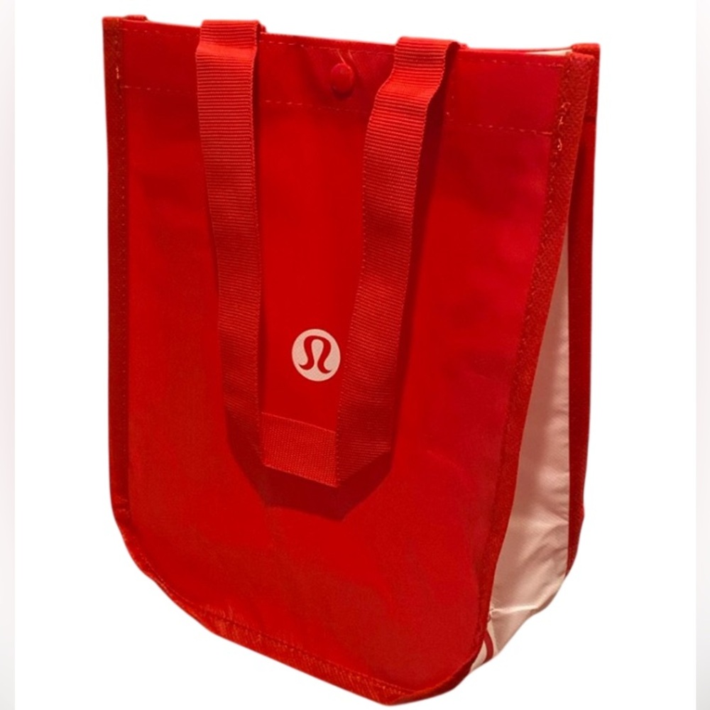 Lululemon Reusable Shopping Tote Bags Lot of TWO Red bags NEW